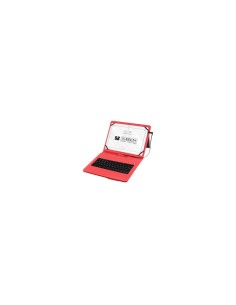 FUNDA TABLET SUBBLIM CON TECLADO KEYTAB PRO PARA TABLET DE 10.1P MICROUSB CON ADAPTADOR TIPO-C CIERRE SOLAPA MAGNETICA ROJO SUB- 2