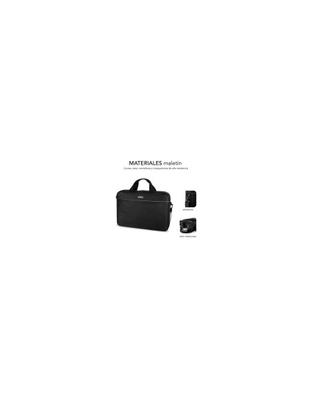 MALETIN PORTATIL + RATON INALAMBRICO SUBBLIM SELECT PACK 15.6P RATON 1200DPI INTERIOR ACOLCHADO BOLSILLO FRONTAL NEGRO SUB-LB-2S