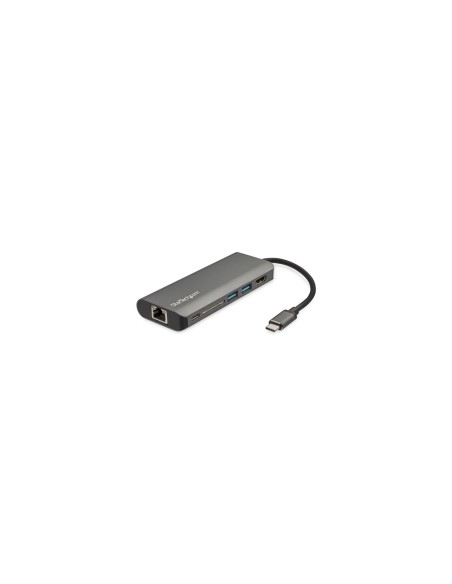 StarTech.com Adaptador Multipuertos USB-C - Docking Station USB Tipo C a HDMI 4K - Hub Ladrón USB 3.0 2 Puertos - SDHC - GbE - P