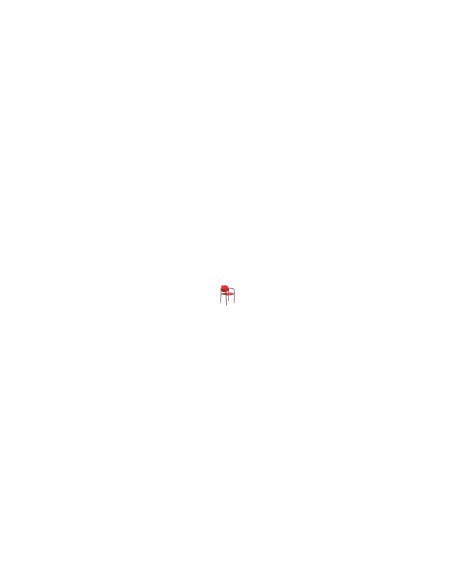 SILLA FIJA VILLALGORDO CHASIS NEGRO BRAZOS SIMILPIEL ROJO 27NSPRJCB