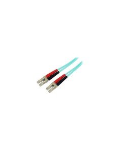 StarTech.com Cable de 3m de Fibra Í?ptica Dúplex Multimodo OM4 de 100Gb 50/125 LSZH LC a LC - Aguamarina