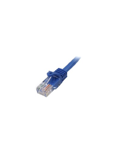 StarTech.com Cable de Red de 0,5m Azul Cat5e Ethernet RJ45 sin Enganches