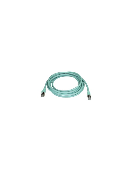 StarTech.com Cable de 3m de Red Ethernet RJ45 Cat6a Blindado STP - Cable sin Enganche Snagless - Aguamarina