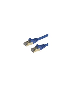StarTech.com Cable de 0,5m de Red Ethernet RJ45 Cat6a Blindado STP - Cable sin Enganche Snagless - Azul