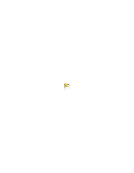 SILLA FIJA VILLALGORDO CHASIS CROMO BRAZOS BALI AMARILLO 27CRBALI100CB