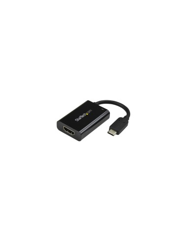 StarTech.com Adaptador USB-C a HDMI 4K con Entrega de Alimentación por USB - 60 Watts - Negro