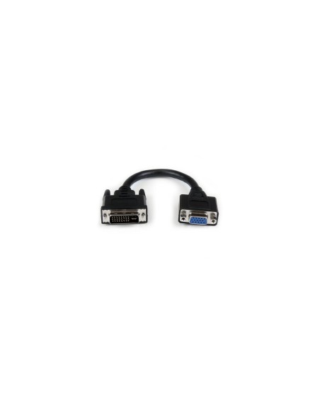 StarTech.com Adaptador Conversor de 20cm DVI-I a VGA - DVI-I Macho - HD15 Hembra - Cable Convertidor Negro