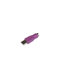 StarTech.com Adaptador Conversor PS/2 MiniDIN a USB para Teclado - PS/2 Hembra - USB A Macho - Violeta