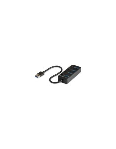 StarTech.com Hub USB 3.0 de 4 Puertos - Ladrón USB de 4 Puertos USB-A con Interruptores Individuales de Encendido/Apagado Negro