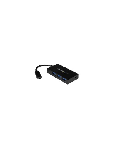 StarTech.com Concentrador Hub USB 3.0 de 4 Puertos - USB-C a 1x USB-C y 3x USB-A Negro