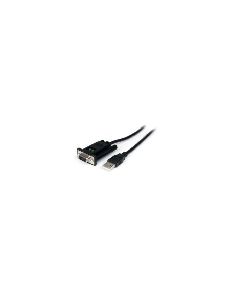 StarTech.com Cable Adaptador de 1 Puerto USB a Módem Nulo Null DB9 RS232 Serie DCE con FTDI - 1.7m Negro