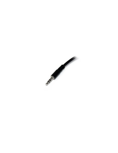 StarTech.com Adaptador Divisor de Auriculares Mini-Jack 3,5mm 3 pines Macho a 2x Mini-Jack 3 pines Hembra - Negro