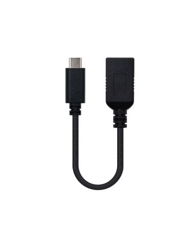 CABLE NANOCABLE USB 3.1 GEN1 USB TIPO-C MACHO A USB TIPO A HEMBRA 15CM NEGRO 10.01.4201