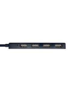 HUB USB AISENS CONECTORES USB-A 2.0 MACHO A 4X USB-A 2.0 HEMBRA CABLE 30CM NEGRO A104-0402 2