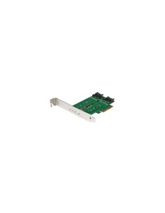 StarTech.com Tarjeta Adaptadora PCI Express 3.0 de 3 Puertos M.2 para SSD - 1x NVMe - 2x SATA III