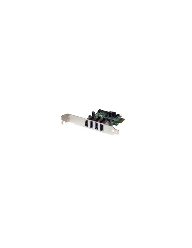 StarTech.com Tarjeta Adaptador PCI Express PCI-E USB 3.1 con UASP de 4 Puertos - Alimentación SATA