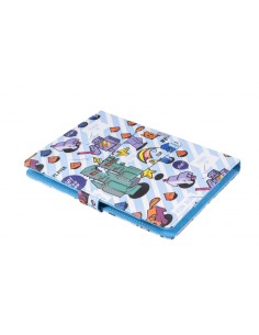 FUNDA TABLET SilverHT Universal Estampada PIXEL GAMER + teclado MicroUSB 9 - 10.1 111934540199