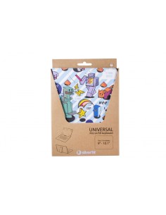 FUNDA TABLET SilverHT Universal Estampada PIXEL GAMER + teclado MicroUSB 9 - 10.1 111934540199 2