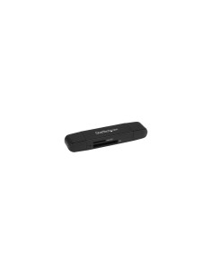 StarTech.com Lector Grabador USB 3.0 USB-C Tipo C y USB-A de Tarjetas de Memoria Flash SD Micro SD Alimentado por USB - Negro