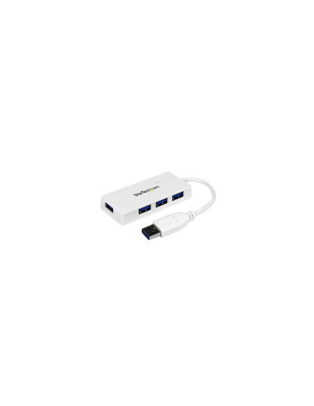StarTech.com Adaptador Concentrador Hub Ladrón USB 3.1 Super Speed para Laptop de 4 Puertos Salidas - Blanco