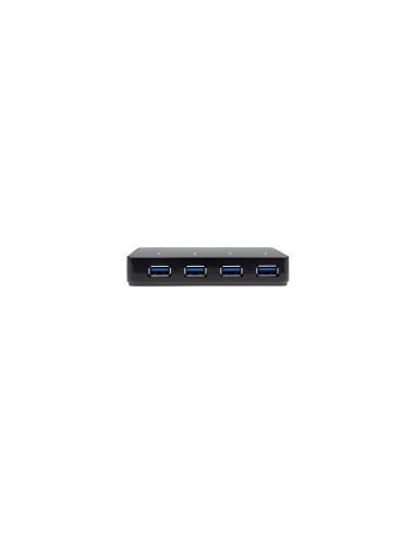 StarTech.com Concentrador USB 3.0 de 4 Puertos - Ladrón con Puertos de Carga y Sincronización - Hub con 1 Puerto de 2.4A