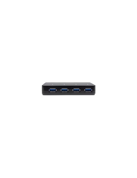 StarTech.com Concentrador USB 3.0 de 4 Puertos - Ladrón con Puertos de Carga y Sincronización - Hub con 1 Puerto de 2.4A