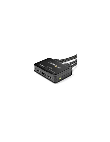 StarTech.com Switch KVM de 2 Puertos HDMI con Cables Incorporados - USB 4K 60Hz