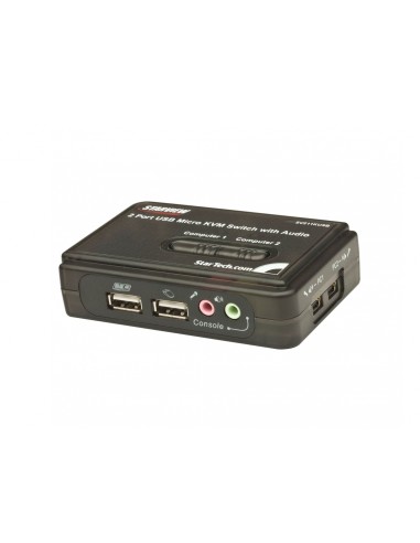 StarTech.com Juego de Conmutador KVM de 2 puertos con todo incluido - USB - Audio y VÍ­deo VGA
