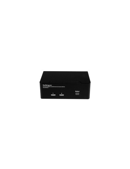 StarTech.com Switch Conmutador KVM de 2 Puertos DisplayPort - 4K 60Hz Negro