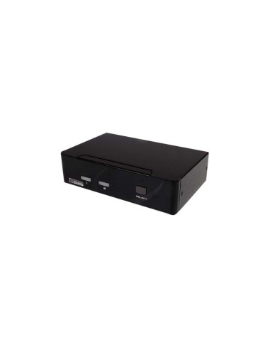 StarTech.com Conmutador Switch KVM - 2 puertos USB 2.0 - Audio VÍ­deo DVI - Negro