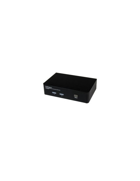 StarTech.com Conmutador Switch KVM 2 puertos HDMI con Hub Concentrador USB 2.0 Audio - 1920x1200 Negro