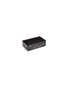 StarTech.com Switch Conmutador KVM de 4 Puertos HDMI - 4K de 30Hz - de Pantalla Doble - Negro