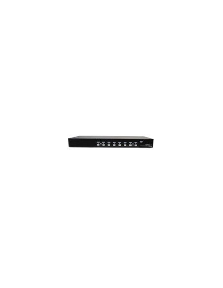 StarTech.com Conmutador Switch KVM 8 Puertos de VÍ­deo VGA HD15 USB 2.0 USB A y Audio - 1U Rack Estante