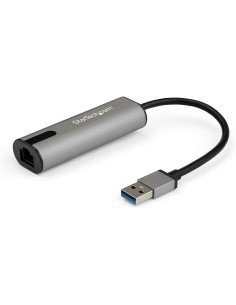 StarTech.com Adaptador de Red Ethernet USB-A a RJ45 2,5 Gigabit LAN - 2.5GBASE-T - Negro Gris