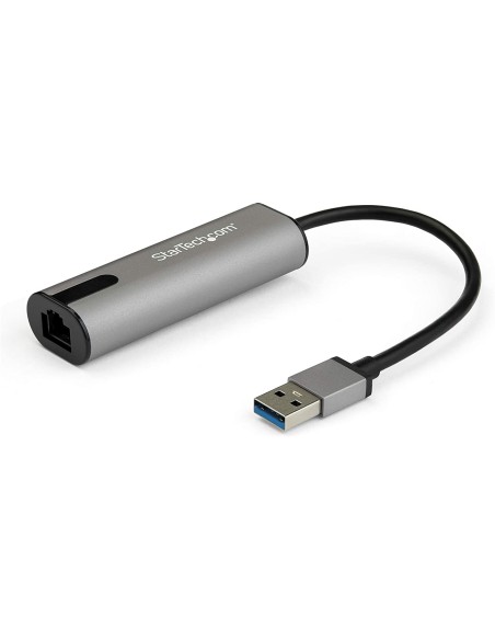 StarTech.com Adaptador de Red Ethernet USB-A a RJ45 2,5 Gigabit LAN - 2.5GBASE-T - Negro Gris