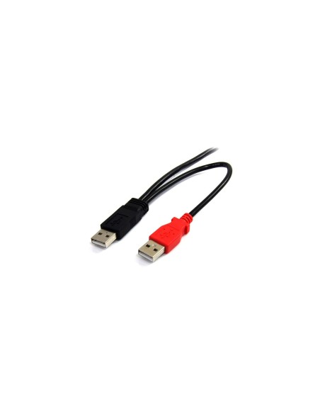 StarTech.com Cable de 1.8m USB 2.0 en Y para Discos Duros Externos - Cable Mini usb B a 2x USB A macho a macho - negro rojo