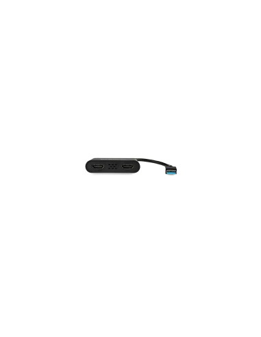 StarTech.com Adaptador Gráfico Externo USB 3.0 a 2 Puertos HDMI 4K - Adaptador de VÍ­deo Externo 4K para 2 Monitores negro