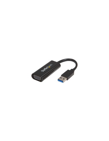 StarTech.com Adaptador Gráfico Conversor USB 3.0 a VGA - Cable Convertidor Compacto de VÍ­deo - 1920x1200 / 1080p negro