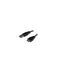 StarTech.com Cable USB 3.1 delgado de 2m Usb A a Micro Usb b macho a macho negro