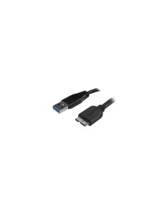 StarTech.com Cable USB 3.0 delgado de 0.5m USB A macho a Micro USB B macho negro