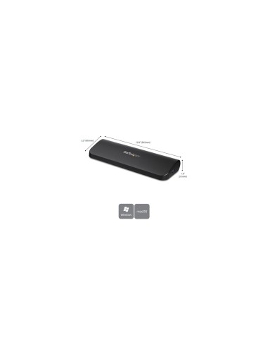 StarTech.com Docking Station USB 3.1 para 2 Monitores HDMI y DVI/VGA - Negro - USB3SDOCKHDV
