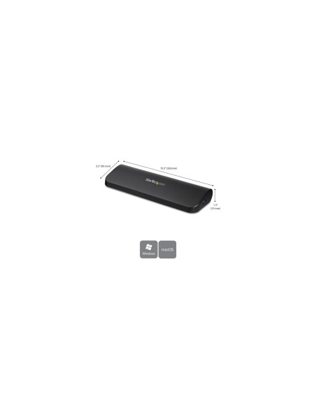 StarTech.com Docking Station USB 3.1 para 2 Monitores HDMI y DVI/VGA - Negro - USB3SDOCKHDV