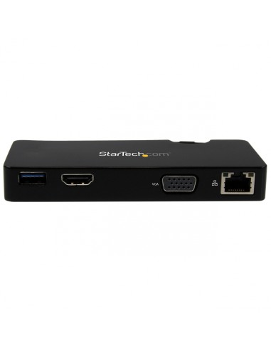 StarTech.com Replicador de Puertos USB 3.1 de Viajes con HDMI o VGA - Docking Station para Portatil - Negro - USB3SMDOCKHV