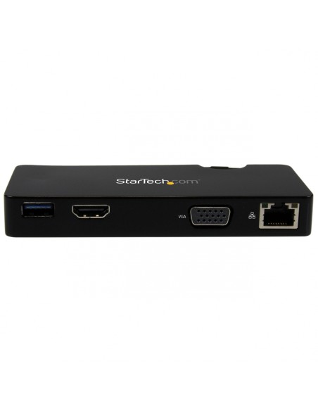StarTech.com Replicador de Puertos USB 3.1 de Viajes con HDMI o VGA - Docking Station para Portatil - Negro - USB3SMDOCKHV