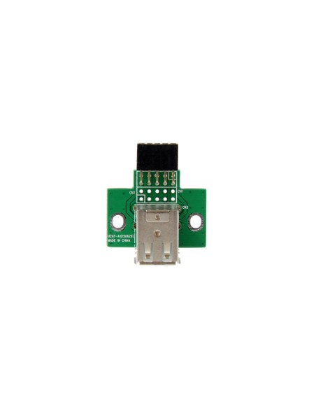 StarTech.com Adaptador Header USB de 2 Puertos para Placa Base - negro verde acero inoxidable