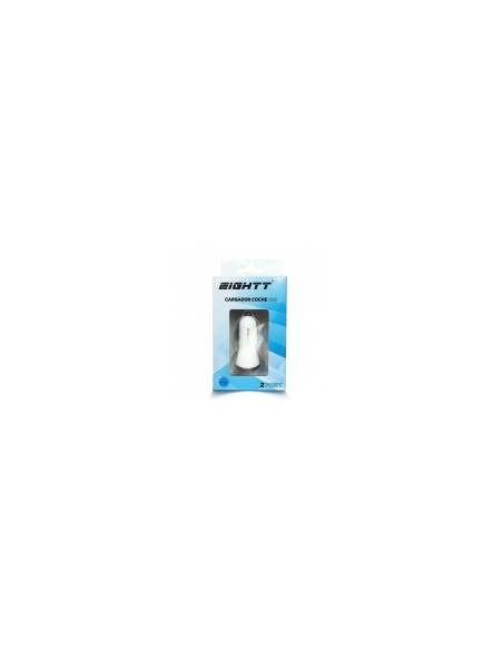 Eightt Cargador de coche USB 2 puertos 5V-2,4A 12W ABS