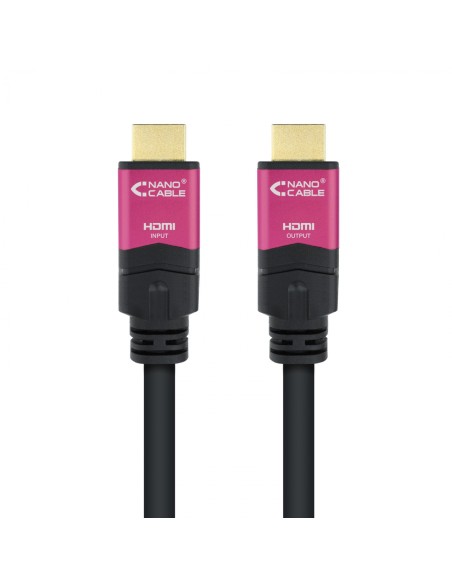 cable nanocable hdmi macho a macho alta velocidad v2.0 repetidor para amplificar señal negro rosa 10.15.3715