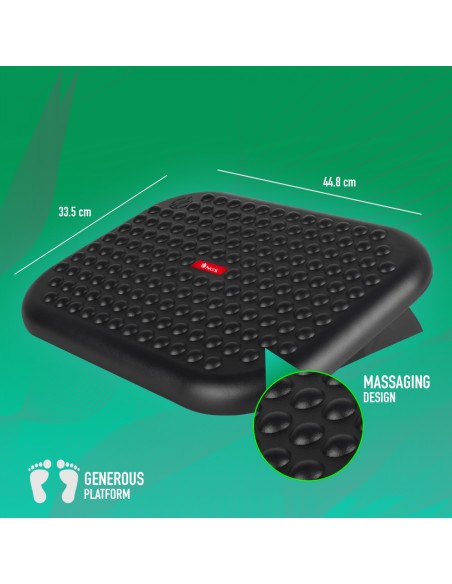 Reposapies ergonomico ngs inclinacion 0 a 15 altura ajustable 448x335mm pies antideslizantes negro FOOTNEST