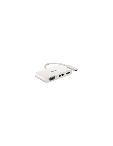 D-link DUB-V310 Base para portátil y replicador de puertos alámbrico USB 3.1 Type-C a Hdmi Vga Displayport Blanco
