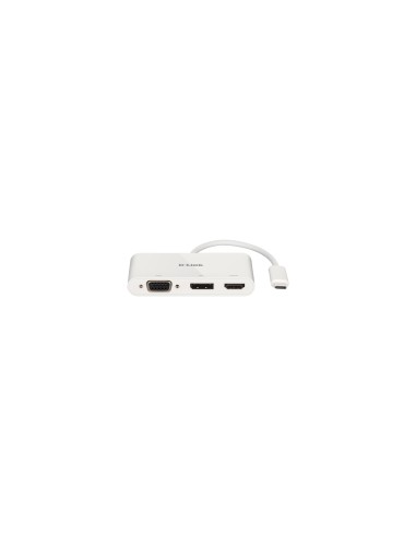 D-link DUB-V310 Base para portátil y replicador de puertos alámbrico USB 3.1 Type-C a Hdmi Vga Displayport Blanco